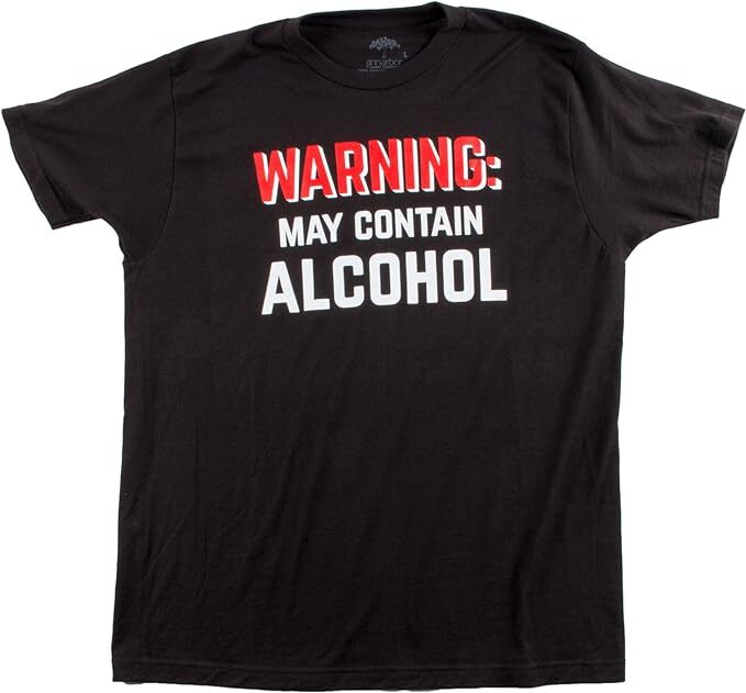 Warning: May Contain Alcohol | Funny Beer Concert Party Bar Humor Unisex T-Shirt